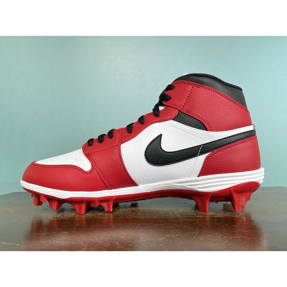 Air Jordan 1 Mid Alpha Menace "Chicago" Football Cleats Men’s Size 13 FJ6805-106 - Picture 3 of 11
